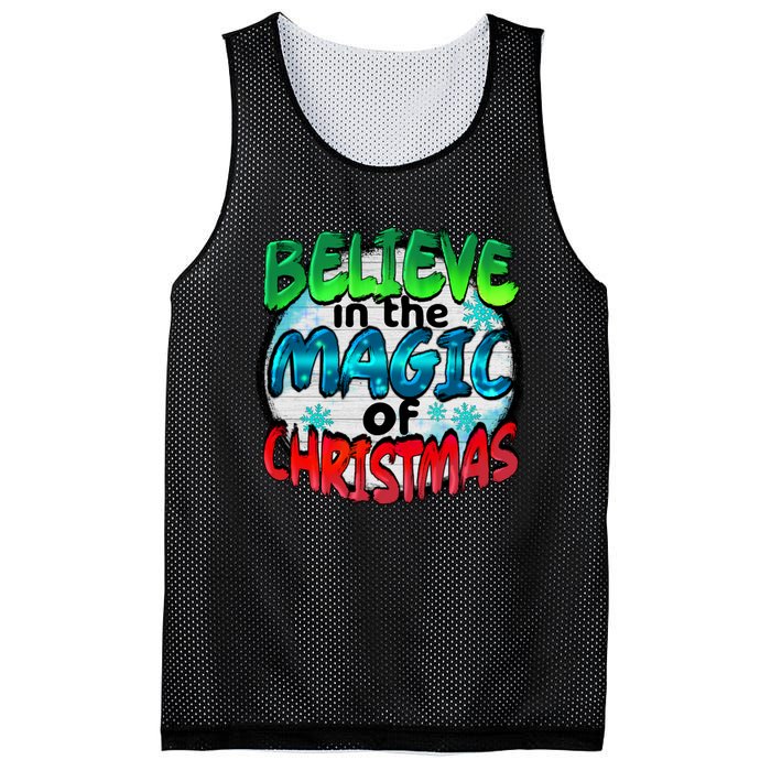 Believe In The Magic Of Christmas Mesh Reversible Basketball Jersey Tank