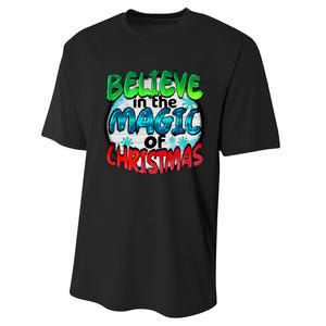 Believe In The Magic Of Christmas Performance Sprint T-Shirt