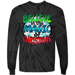 Believe In The Magic Of Christmas Tie-Dye Long Sleeve Shirt