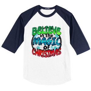 Believe In The Magic Of Christmas Baseball Sleeve Shirt