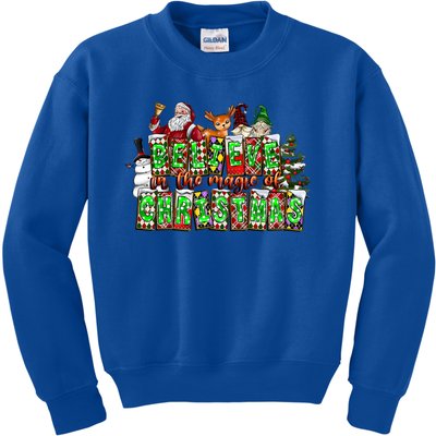 Believe In The Magic Of Christmas Xmas Tree Matching Family Cool Gift Kids Sweatshirt