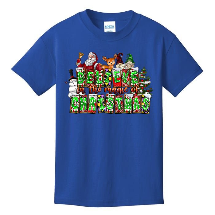 Believe In The Magic Of Christmas Xmas Tree Matching Family Cool Gift Kids T-Shirt