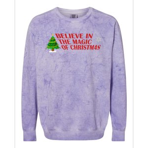 Believe In The Magic Of Christmas Gift Colorblast Crewneck Sweatshirt