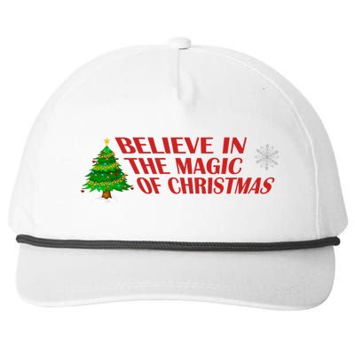 Believe In The Magic Of Christmas Gift Snapback Five-Panel Rope Hat