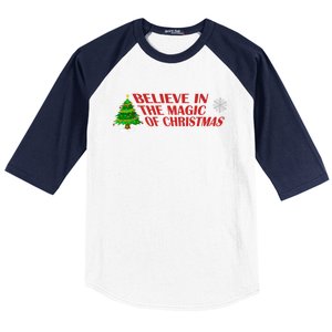 Believe In The Magic Of Christmas Gift Baseball Sleeve Shirt