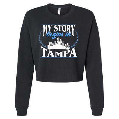 Born In Tampa Cropped Pullover Crew
