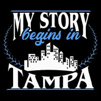 Born In Tampa Cropped Pullover Crew