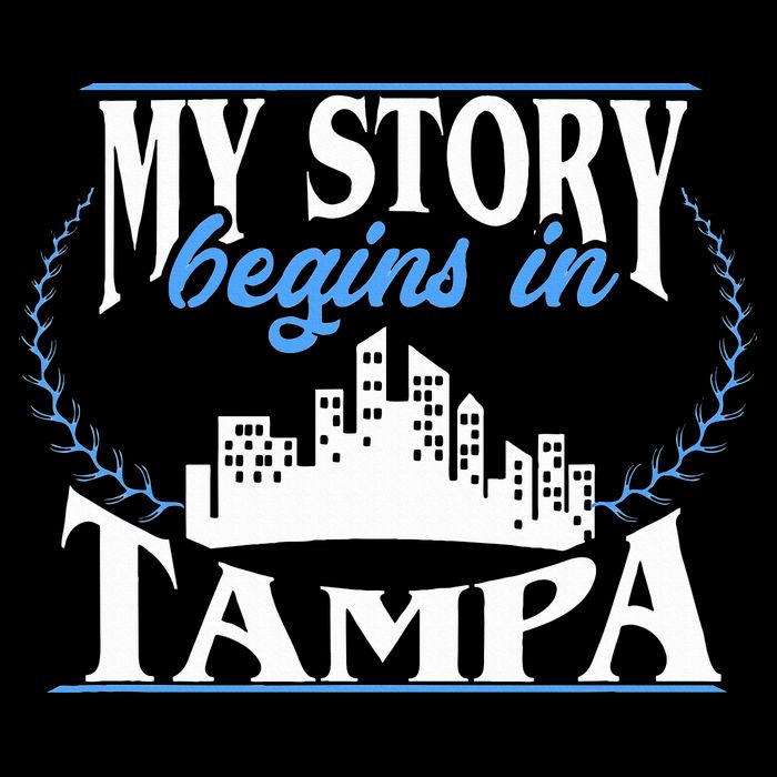 Born In Tampa Cropped Pullover Crew