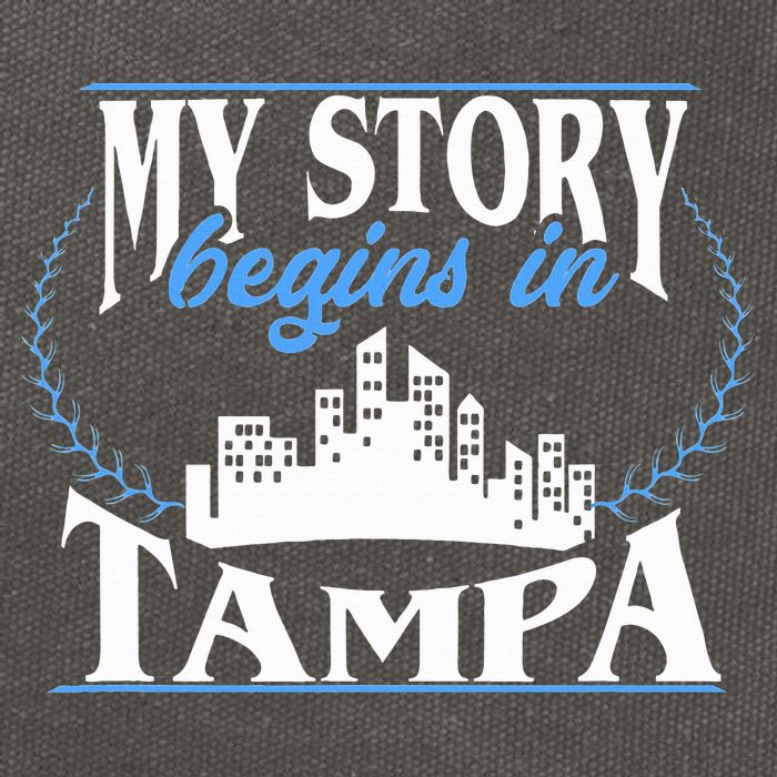 Born In Tampa Cotton Canvas Backpack