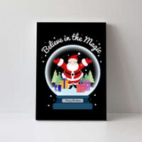 Believe In The Magic Merry Christmas Santa Snow Globe Decor Long Sleeve Canvas