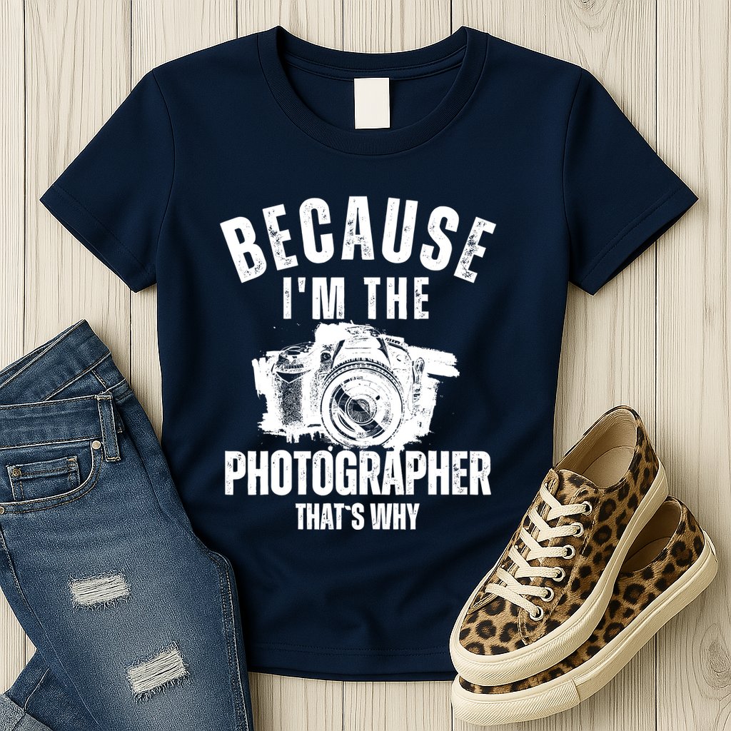 Because IM The Photographer ThatS Why Photography Funny Womens T-Shirt
