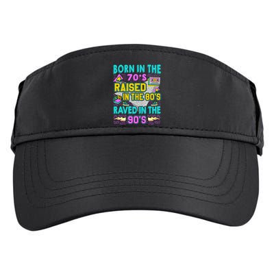 Born In The 70s Raised In The 80s Raved In The 90s Adult Drive Performance Visor