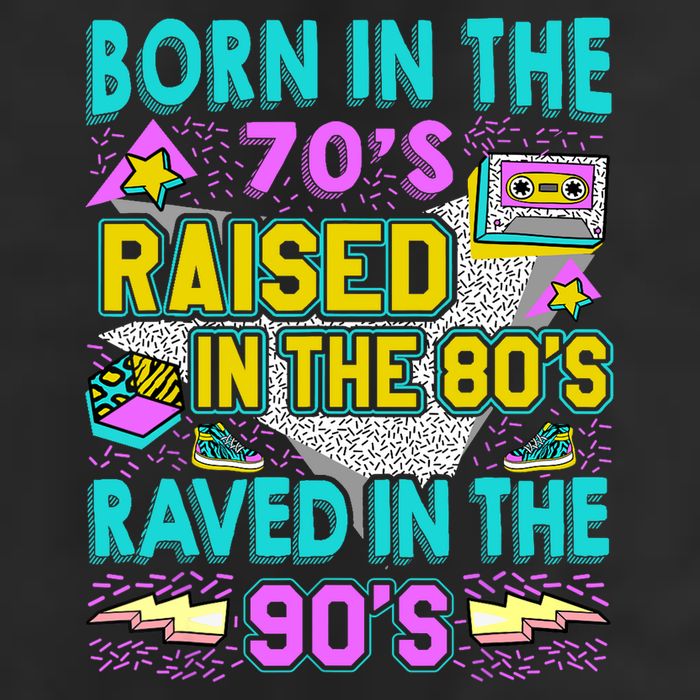 Born In The 70s Raised In The 80s Raved In The 90s Microfiber Hand Towel