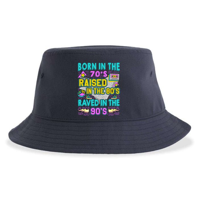 Born In The 70s Raised In The 80s Raved In The 90s Sustainable Bucket Hat