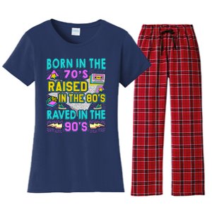 Born In The 70s Raised In The 80s Raved In The 90s Women's Flannel Pajama Set