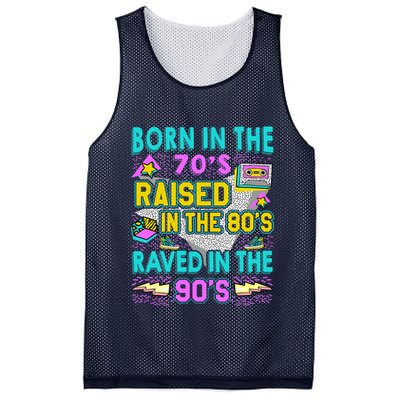Born In The 70s Raised In The 80s Raved In The 90s Mesh Reversible Basketball Jersey Tank