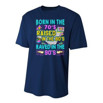 Born In The 70s Raised In The 80s Raved In The 90s Youth Performance Sprint T-Shirt