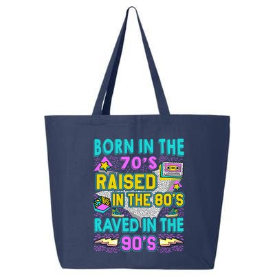 Born In The 70s Raised In The 80s Raved In The 90s 25L Jumbo Tote