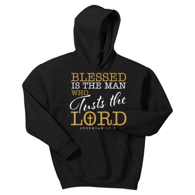 Blessed Is The Man Who Trusts The Lord Jesus Christian Bible Kids Hoodie