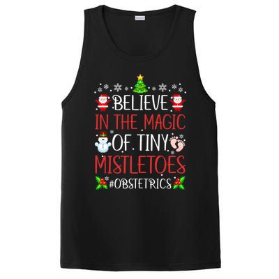 Believe In The Magic Of Tiny Mistletoes Obstetrics Christmas Gift PosiCharge Competitor Tank