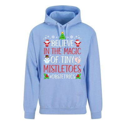 Believe In The Magic Of Tiny Mistletoes Obstetrics Christmas Gift Unisex Surf Hoodie