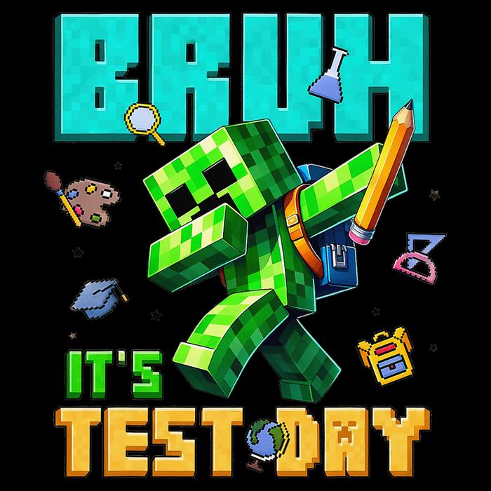 Bruh Its Test Day You Got This Pixel Video Game Daily Commute Backpack