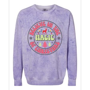 Believe In The Magic Of Christmas Cute Gift Colorblast Crewneck Sweatshirt