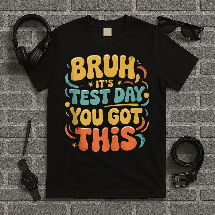 Bruh Its Test Day You Got This Testing Day Teacher Id Retro T-Shirt