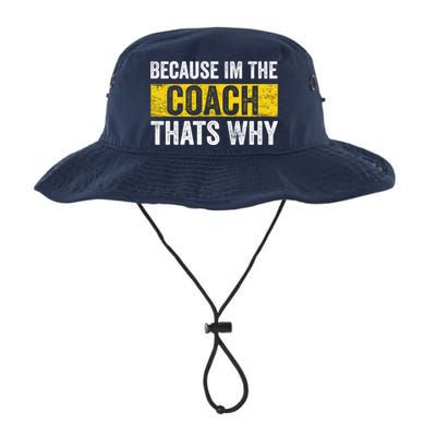Because I'm The Coach That's Why Funny Vintage Coaching Gift Bucket Hat