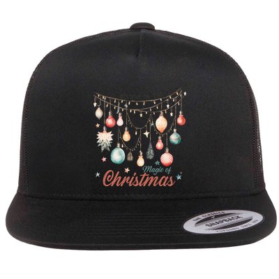 Believe In The Magic Of Christmas Vintage Lights Ornats Gift Flatbill Hat