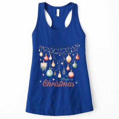 Believe In The Magic Of Christmas Vintage Lights Ornats Gift Womens Tank Top