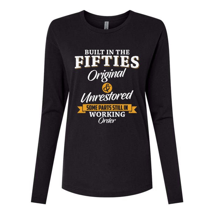 Built In The Fifties Built In The 50s Birthday Womens Cotton Relaxed Long Sleeve T-Shirt