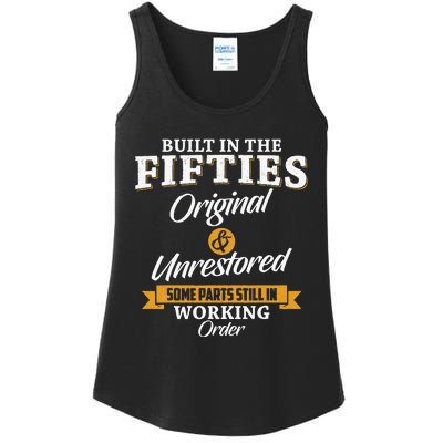 Built In The Fifties Built In The 50s Birthday Ladies Essential Tank