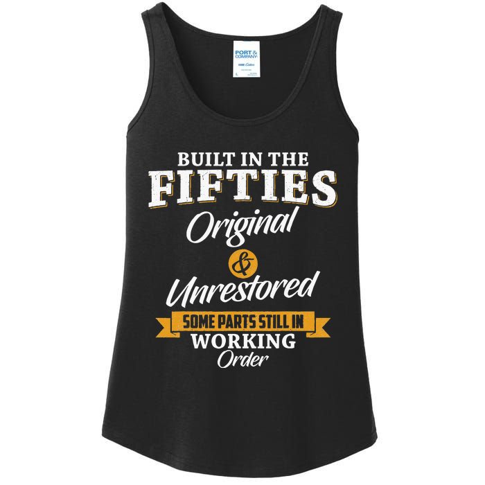 Built In The Fifties Built In The 50s Birthday Ladies Essential Tank