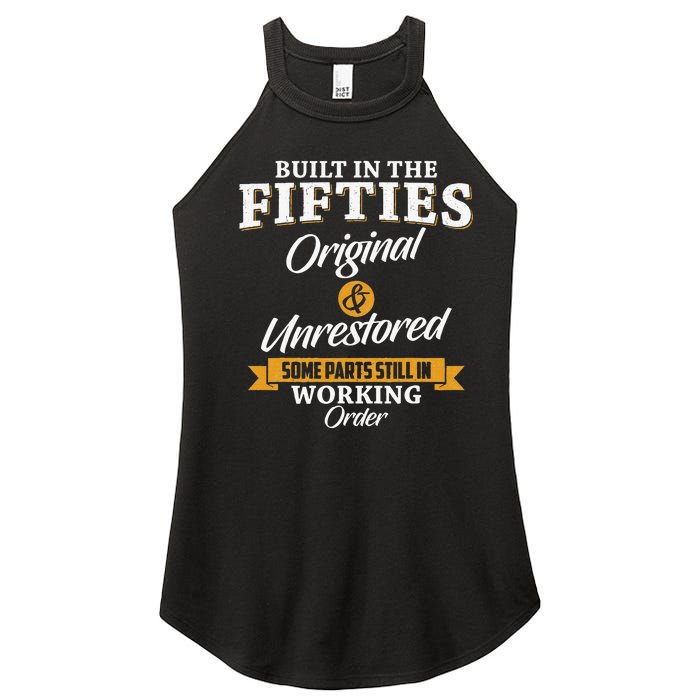 Built In The Fifties Built In The 50s Birthday Women’s Perfect Tri Rocker Tank