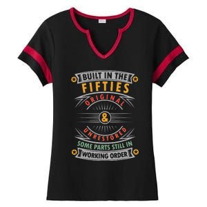 Built In The Fifties Built In The 50s Birthday Ladies Halftime Notch Neck Tee