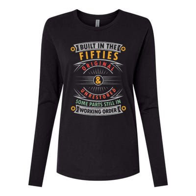 Built In The Fifties Built In The 50s Birthday Womens Cotton Relaxed Long Sleeve T-Shirt