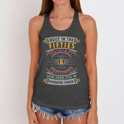 Built In The Fifties Built In The 50s Birthday Women's Knotted Racerback Tank