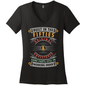 Built In The Fifties Built In The 50s Birthday Women's V-Neck T-Shirt