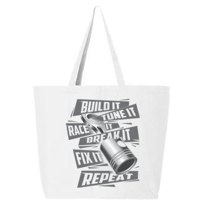 Build It Tune It Race It Break It Cool Gift Race Car Enthusiast Gift 25L Jumbo Tote