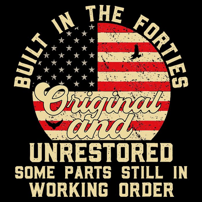 Built In The Forties Original & Unrestored 70th Birthday Drawstring Bag