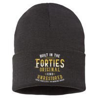 Built In The Forties Original Unrestored 70th Birthday Funny Sustainable Knit Beanie