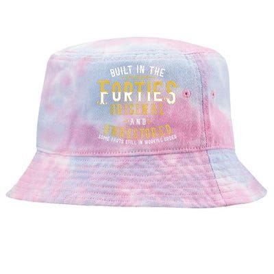 Built In The Forties Original Unrestored 70th Birthday Funny Tie-Dyed Bucket Hat