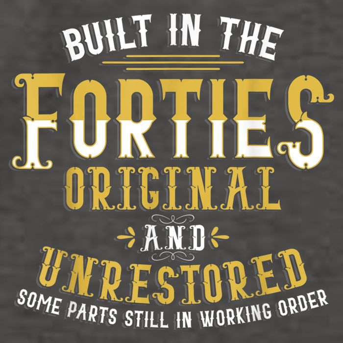 Built In The Forties Original Unrestored 70th Birthday Funny Vector Backpack