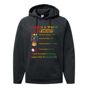 Black Inventors Their Timeless Contributions Black History Performance Fleece Hoodie