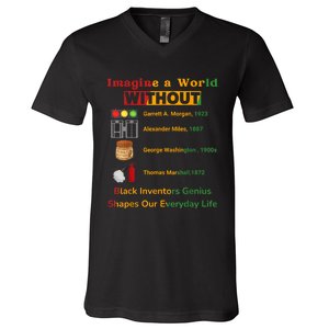 Black Inventors Their Timeless Contributions Black History V-Neck T-Shirt