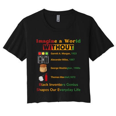 Black Inventors Their Timeless Contributions Black History Women's Crop Top Tee