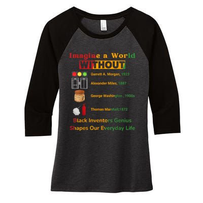 Black Inventors Their Timeless Contributions Black History Women's Tri-Blend 3/4-Sleeve Raglan Shirt