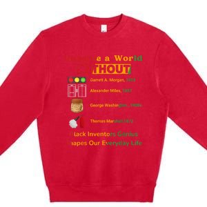 Black Inventors Their Timeless Contributions Black History Premium Crewneck Sweatshirt