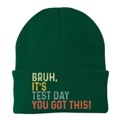 Bruh It’S Test Day You Got This Testing Day Knit Cap Winter Beanie